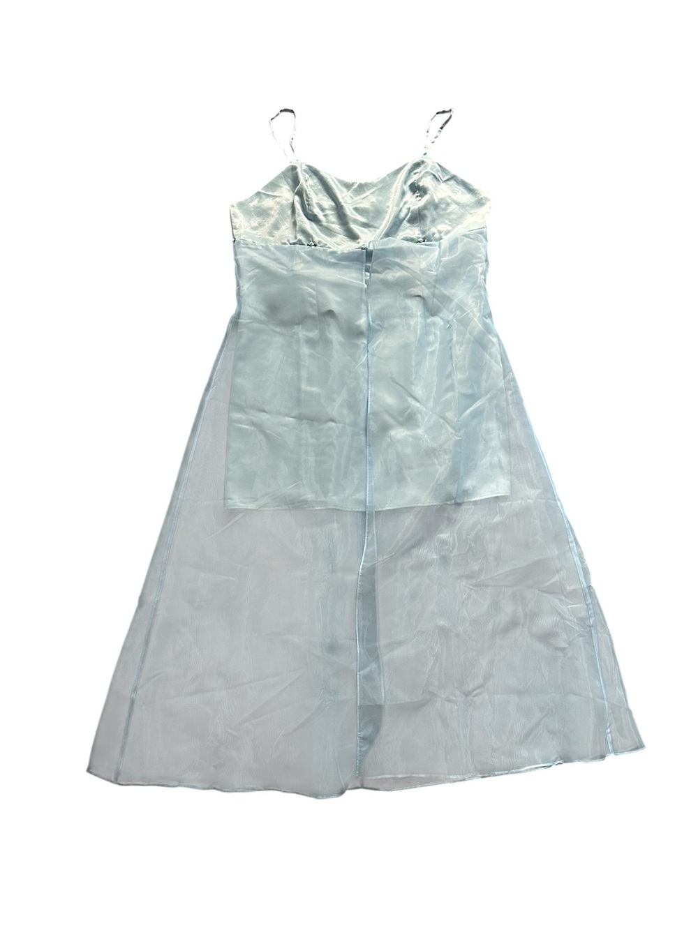 NWT Fashion Brand Company Prom Dress baby blue satin 2X - Picture 3 of 12